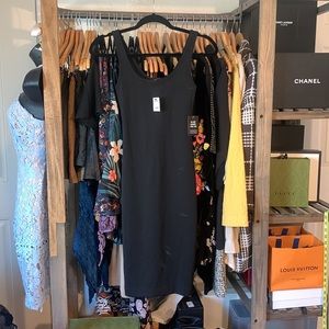 NWT$130 Express Black Midi dress